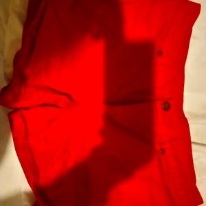 Faded Glory Red Denim Shorts Sz 14